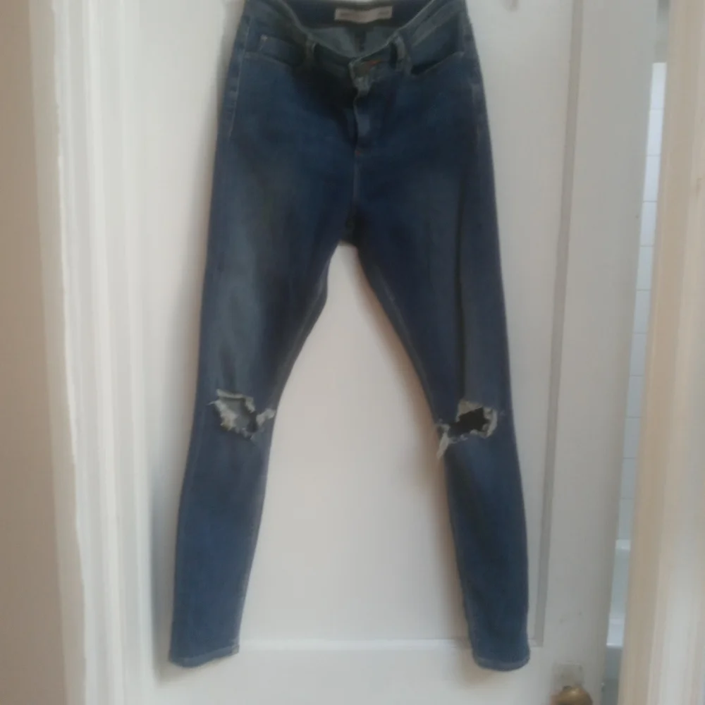 ASOS Blue Distressed Skinny Jeans - Picture 7 of 12